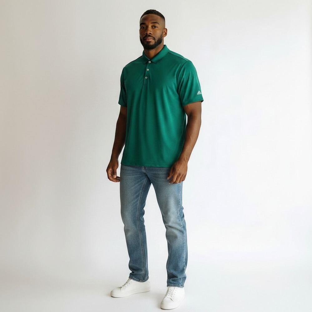 Adidas Adiperform Golf Polo Shirt Mens 2XL Green Short Sleeve AE7262 UPF 30 NWT